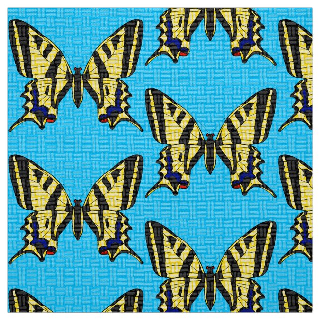 Svalstjärt - polyester vävd tyget tyg (Provkarta)