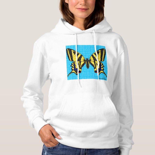 Svalstjärt (vit) - Damernas hoodie T Shirt (Framsida)
