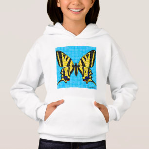 Svalstjärt (vit) - Flickans hoodie T Shirt