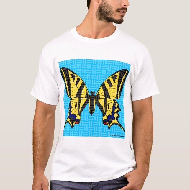 Svalstjärt (vit) - Herr Light Basic T-Shirt (Framsida)
