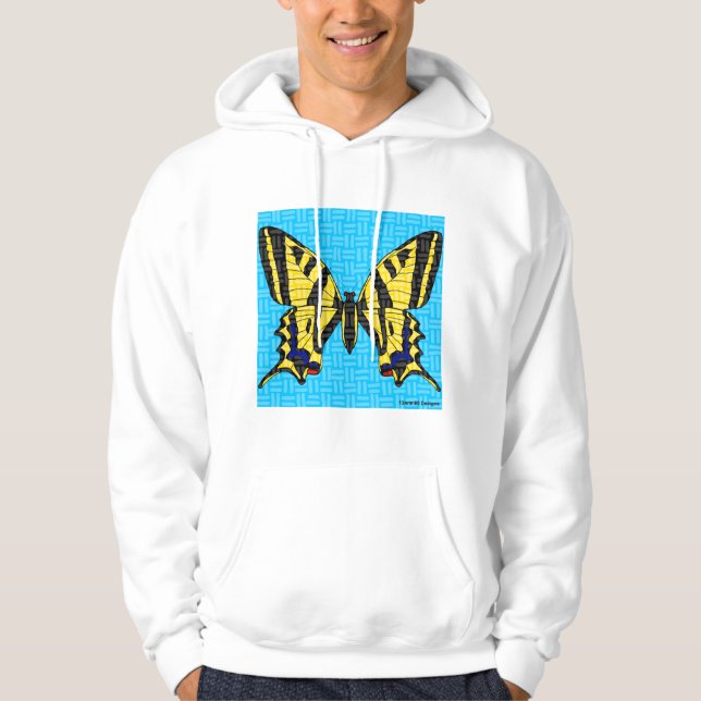 Svalstjärt (vit) - Herr Tröja med Huva Hoodie (Framsida)