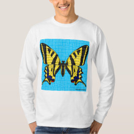 Svalstjärt (vit) - Herrens långärmad skjorta T Shirt