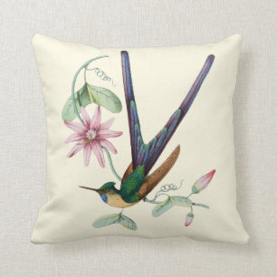 Svalstjärtkolibri Blommig Inomhussydd Kudd 40x40cm Kudde