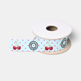 SVÄLT SOM CHERRIES Retro Vintage Mönster på blå