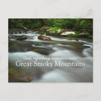 Svalt uppfriskande bergvatten - Great Smoky Mtns Vykort