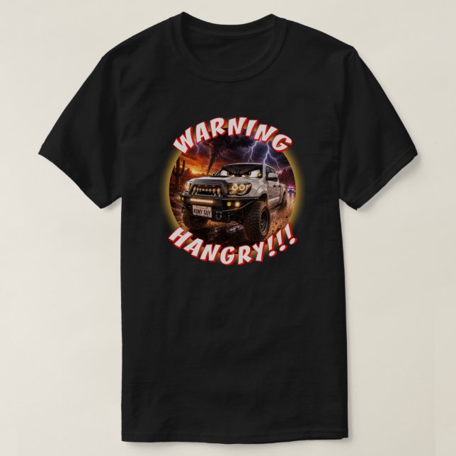 Svältig lastbil t shirt (Design framsida)