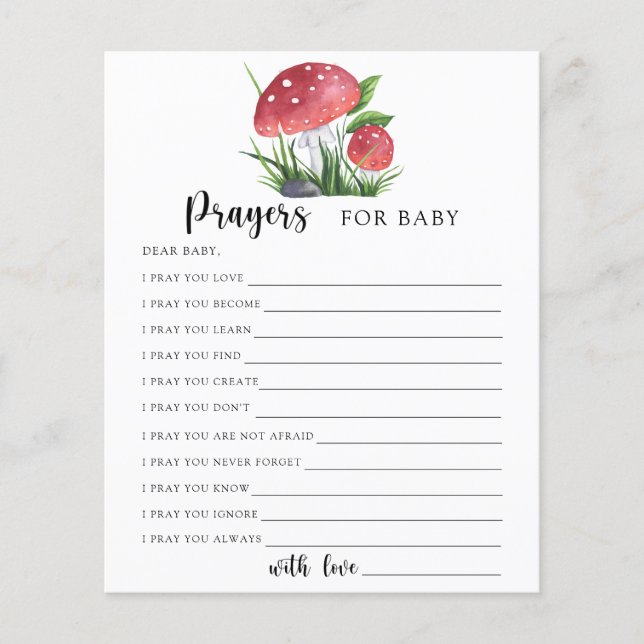 Svamp Baby Shower Böner för bebis (Framsida)