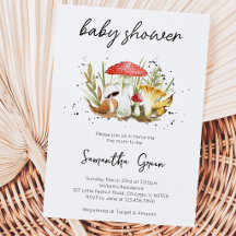 Svamp Baby Shower Inbjudan