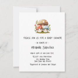 Svamp Baby Shower  Inbjudningar
