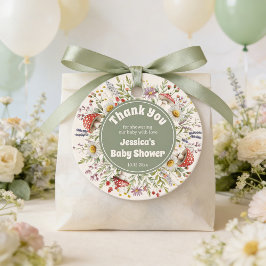 Svamp Baby Shower Tack Gåva Gåvor Etiketter