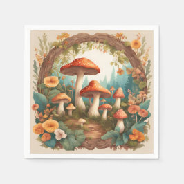 Svamp Cottagecore Pappersservett