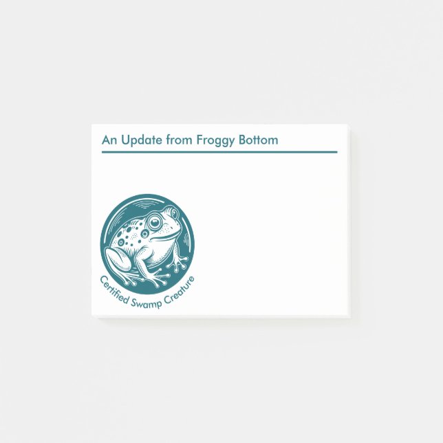 Svamp CreatFrog från Froggy Grund Post-it Block (Framsida)