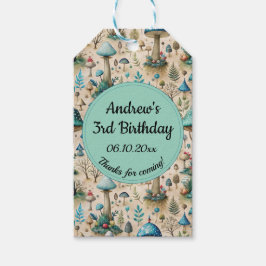 Svamp Fairyland Födelsedagsfest Presentetikett