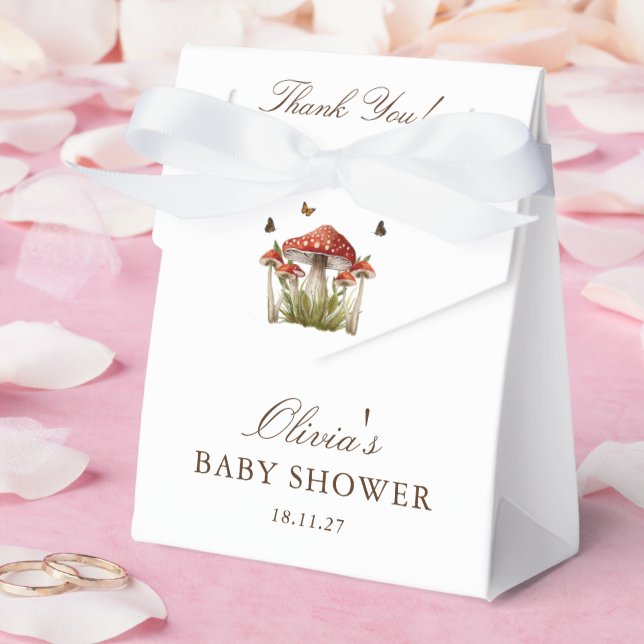 Svamp Fjäril Tema Baby Shower Tack så mycket Presentaskar (Bröllop)