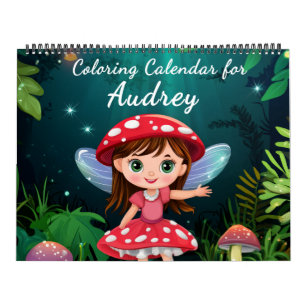 Svamp Flicka Vuxen Färgläggningskalender Kalender