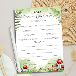 Svamp Forest Ferns Baby Shower Adapter Card Inbjudningar