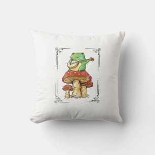 Svamp Groda Goblincore Mykologi Konstnärlig Design Kudde