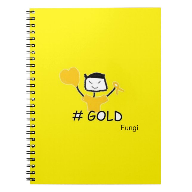 Svamp #Guld Anteckningsbok (Framsidan)