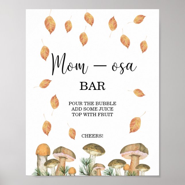 Svamp höst Mon-osa bar Poster (Framsidan)