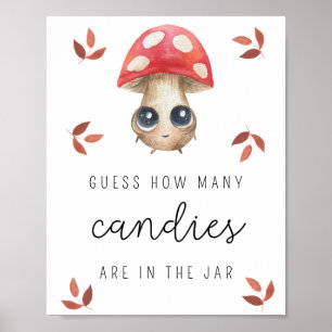 Svamp - Hur många godisar baby shower spel Poster