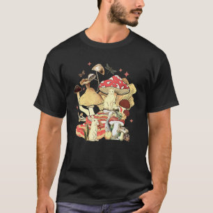 Svamp Katt Måne Kanin Goblincore Estetik T Shirt