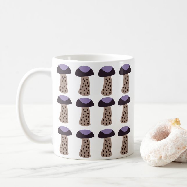 Svamp Lila  Kaffemugg (Med munk)