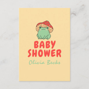 Svamp med groda baby shower tilläggskort