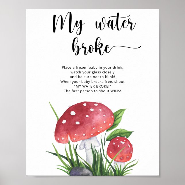 Svamp Min vatten bryter spel Poster (Framsidan)