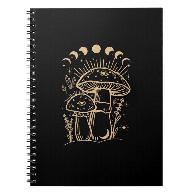 Svamp & Minimalism Stuga  Aesthetic Goblinco Anteckningsbok (Framsidan)