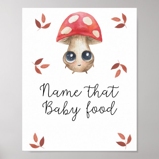 Svamp - namnge den baby mat shower affisch (Framsidan)