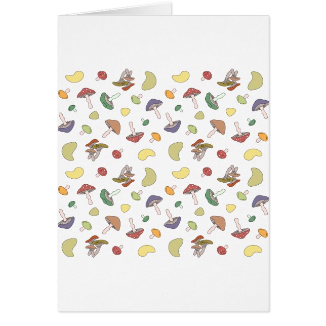 Svamp Pastel Hälsningskort (Framsidan)