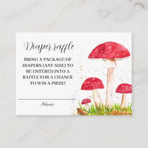 Svamp Raffel Baby Shower Tilläggskort