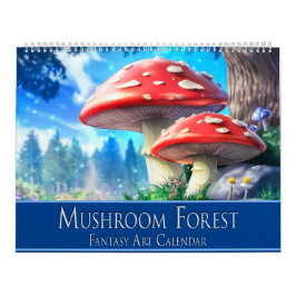 Svamp Skog Fantasy Konstkalender Kalender