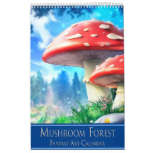Svamp Skogs Fantasy Konstkalender