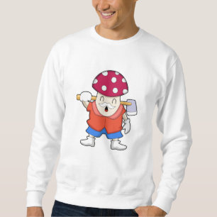Svamp som bonde med yxa lång ärmad tröja