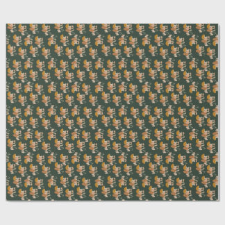 Svamp Toadstool Skog Stugkärna Grön Wrap Presentpapper