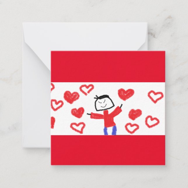 Svamp Valentinskort  Anteckningskort (Framsida)