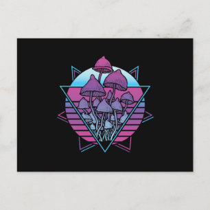 Svamp Vaporwave Vykort