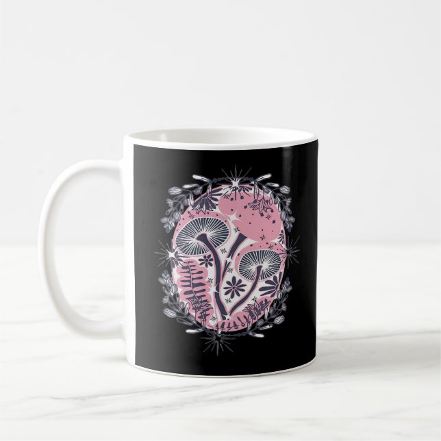 Svamp Whimsigoth Art Design Classic Kaffemugg (Vänster)