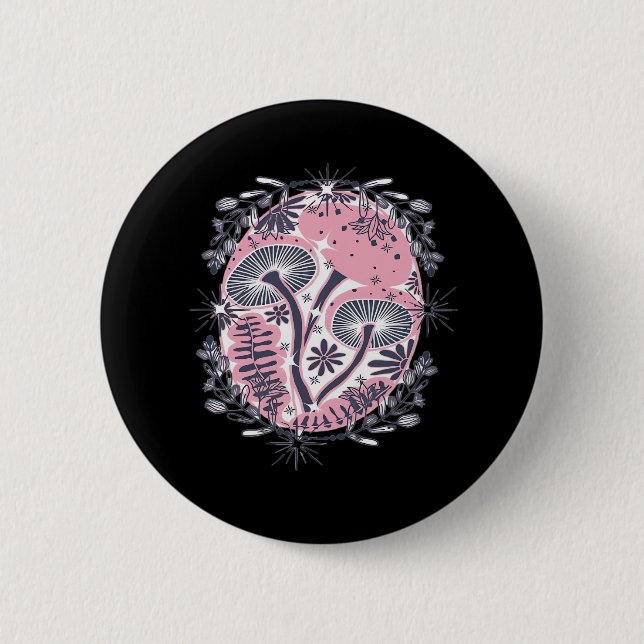 Svamp Whimsigoth Art Design Classic Knapp (Framsida)