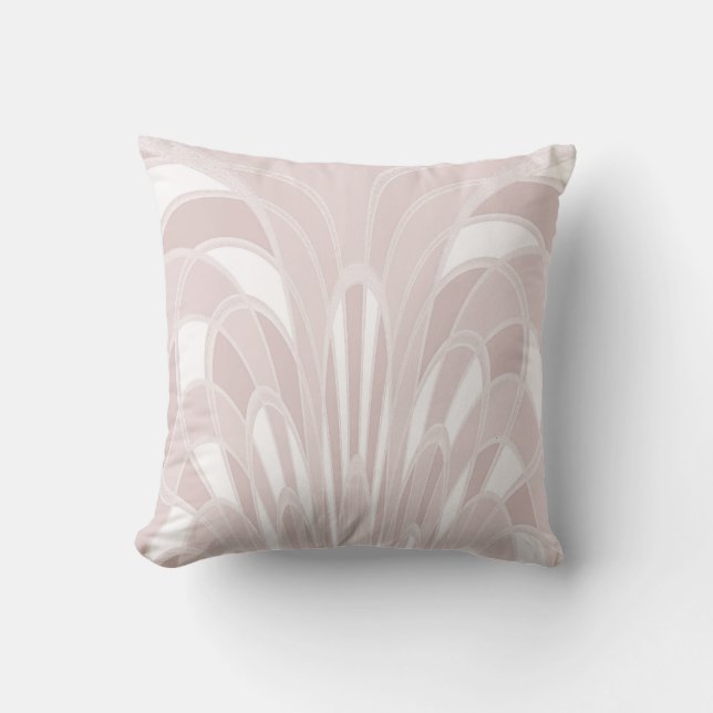 Svampabstrakt - Art Deco - Rosa Kudde (Framsida)