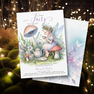 Svampar av typen Fairy Garden Tea Party Flicka Inbjudningar