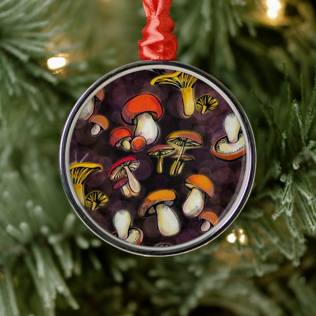 Svampar av vild julgransprydnad metall (Träd)
