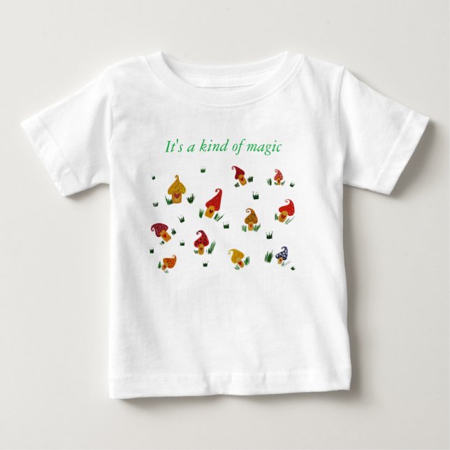 Svampar Baby Bra Jersey T-Shirt, White Tee Shirt (Framsida)