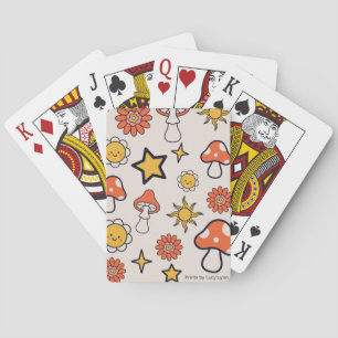 Svampar, blommor och stjärnor, uppspelningskort casinokort