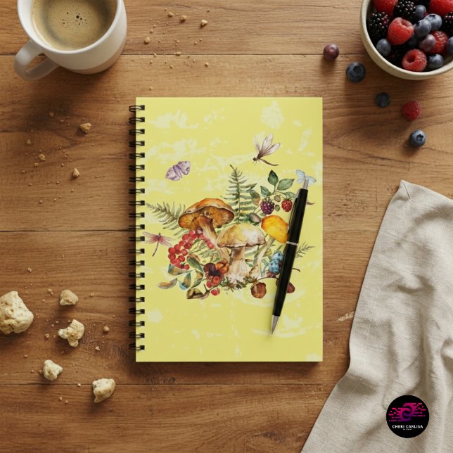 Svampar, drakmer, månar och Snigel Anteckningsbok (Write it down. Get it done.)