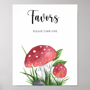 Svampar flyger agariska babyduschar Favoriter Poster