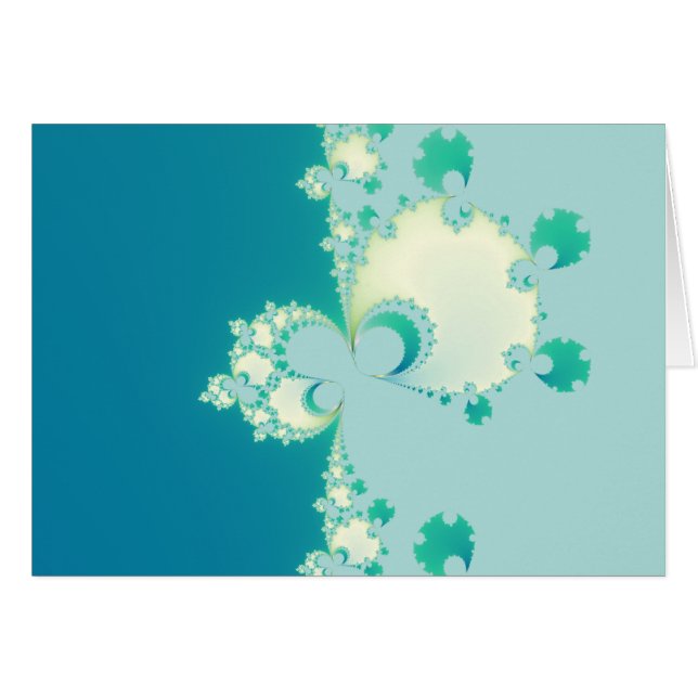 Svampar Fractal Hälsningskort (Framsidan Horizontal)