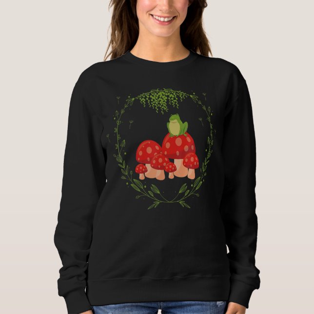 Svampar Frog Naturecore Forestcore T Shirt (Framsida)