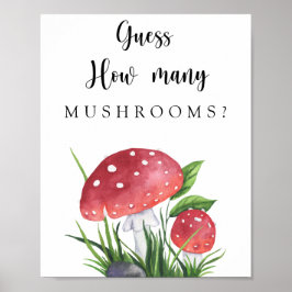 Svampar - gissa hur många MUSHROOMS-MUSHROOMER Poster